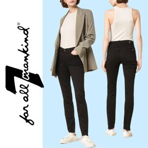 7 For All Mankind Women’s High Waisted Skinny Black Jeans‎ - Size 29